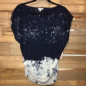 Medium Pink Lotus asymmetrical top